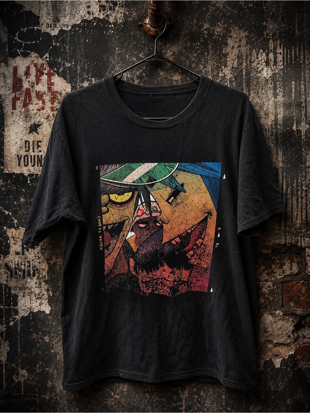 Graphic Black Men's Gorillaz T‑Shirt Size Large